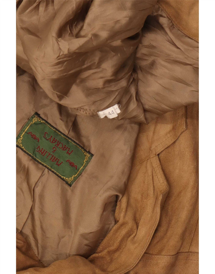 Jachetă Vintage Femei din piele intoarsa cu 2 nasturi IT 44 Bej mediu