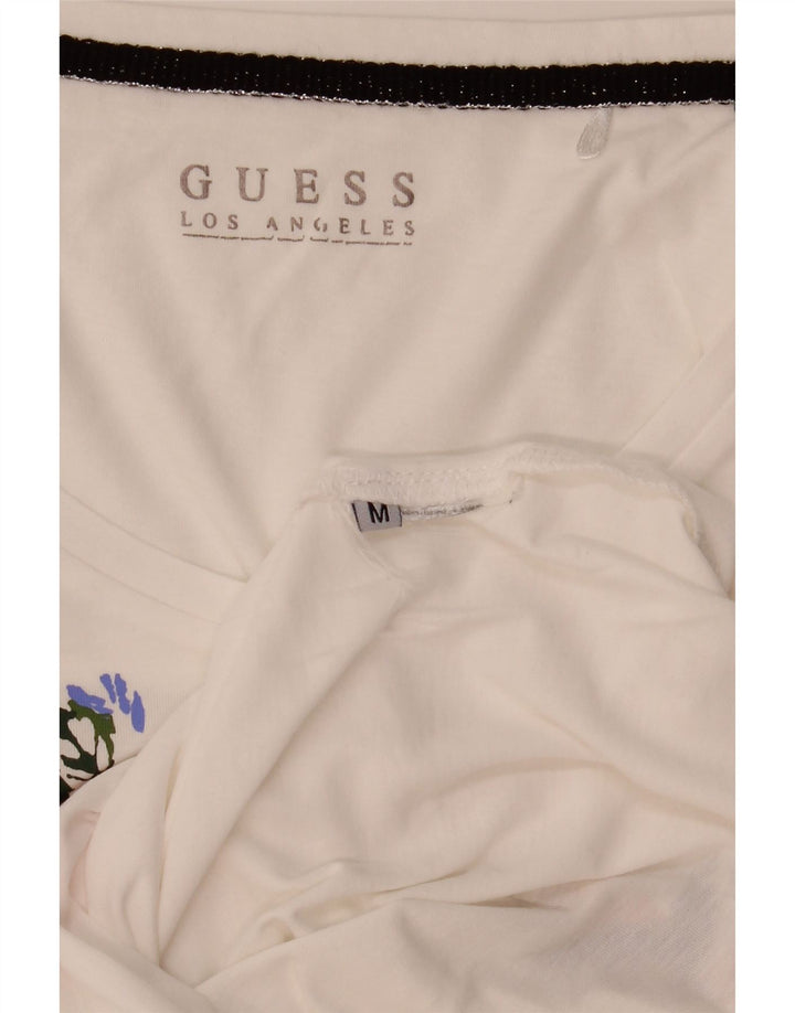 Tricou grafic Guess pentru femei Top UK 12 Medium White