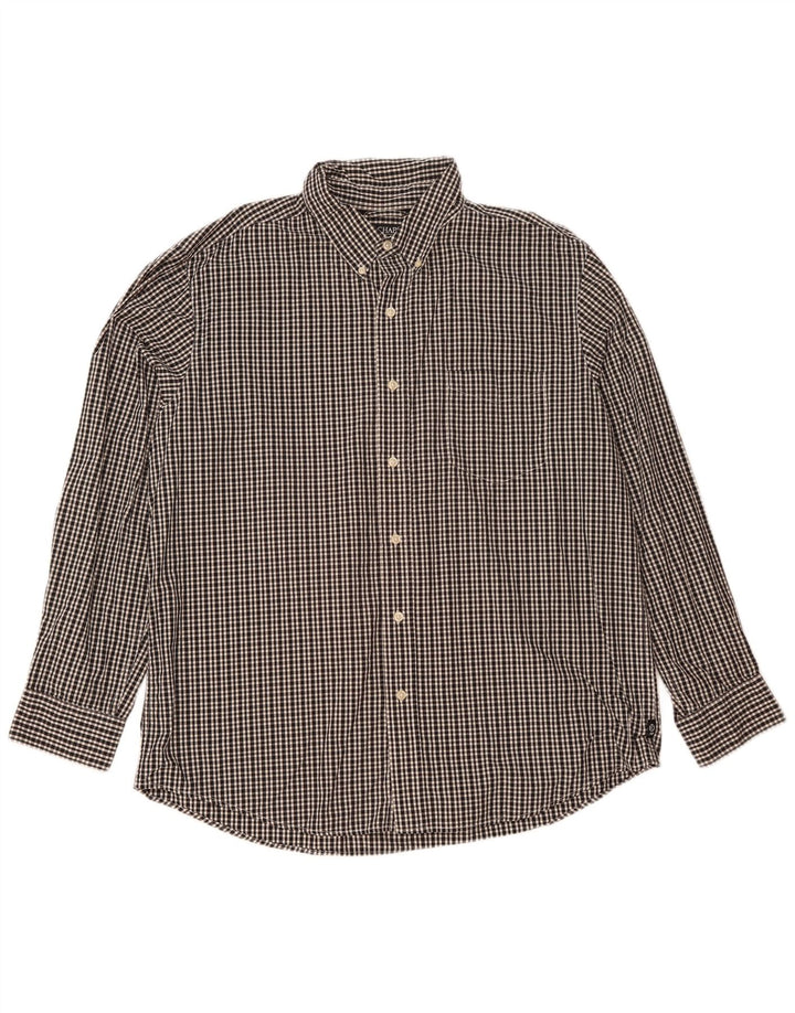 Cămașă pentru bărbați Chaps XL, bumbac vichy negru