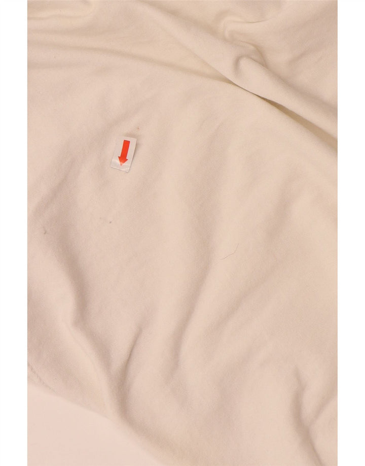 VINTAGE Tricou Polo Băieți 15-16 Ani Bumbac Camuflaj Alb Mediu