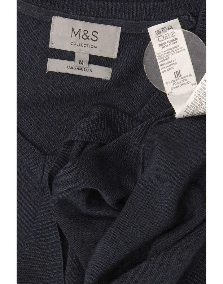 Pulover pentru bărbați Marks & Spencer, cu decolteu în V, mediu acrilic, albastru bleumarin