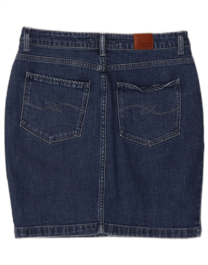 Fusta de blugi TRUSSARDI pentru femei IT 42 Medium W28 Bumbac albastru