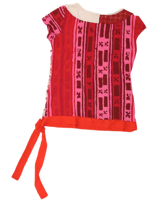 Tricou grafic Desigual pentru femei Top UK 18 XL Red Viscose