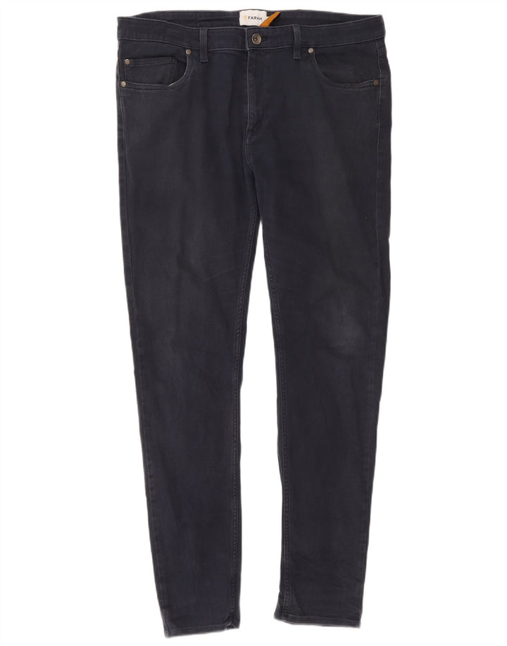 Blugi slim pentru bărbați Farah W36 L32 bumbac bleumarin