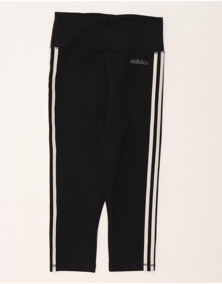 Leggings ADIDAS Climalite Capri pentru femei UK 8/10 Small Black