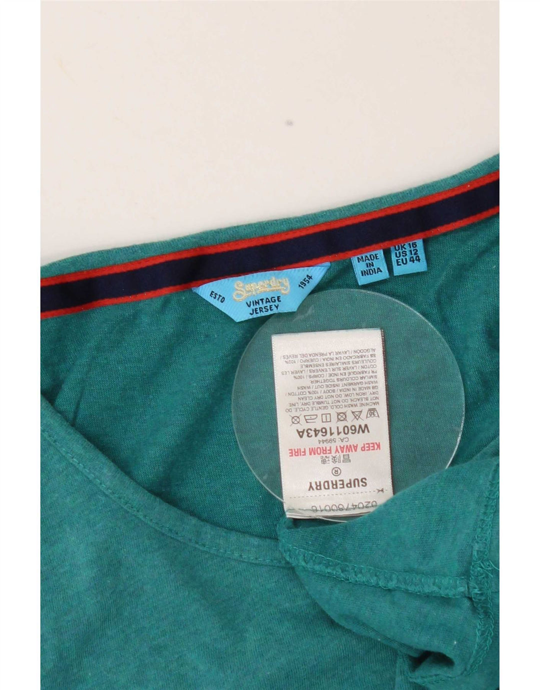 Vestă Superdry pentru femei UK 16, mare, verde, bumbac