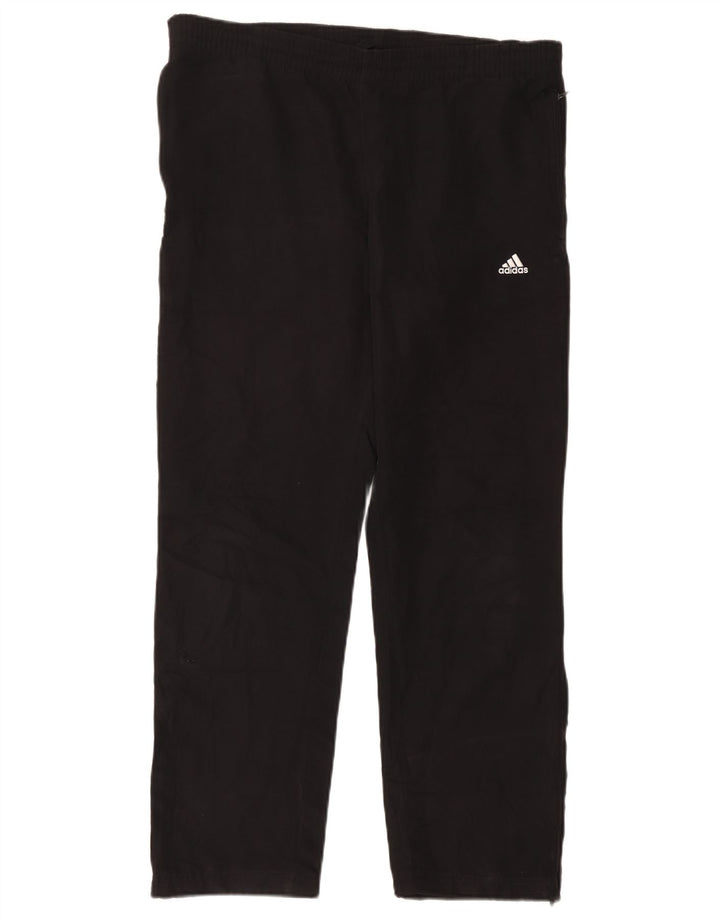 Pantaloni de trening Adidas pentru bărbați, poliester mediu negru