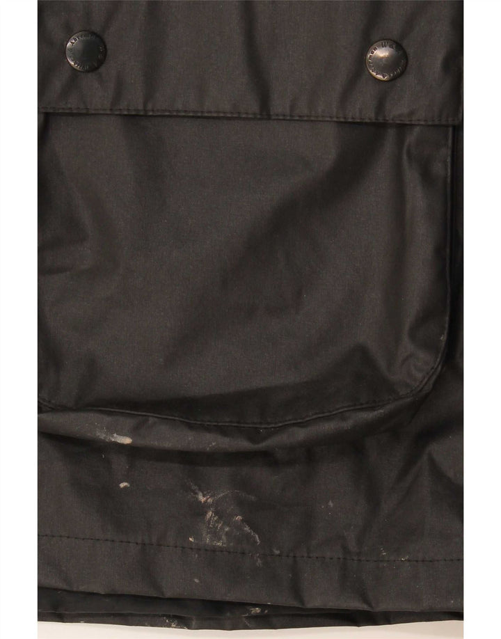 Wikes & Akerman Jachetă pentru bărbați din bumbac cerat UK 42 XL Poliester negru