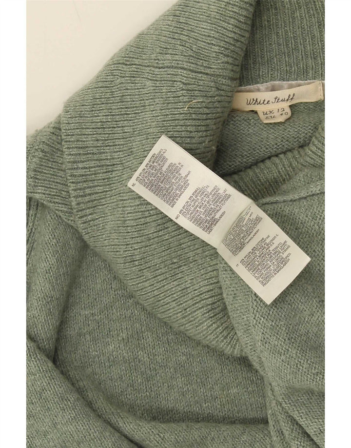 White Stuff Pulover supradimensionat cu gât rulat pentru femei UK 12 Medium Green