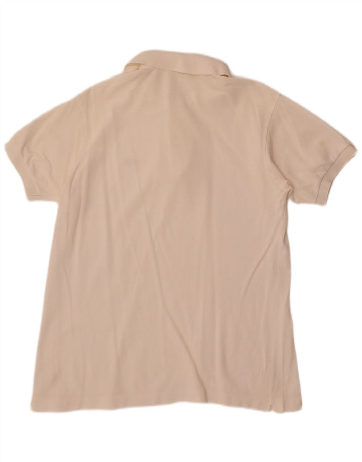 Tricou polo Lacoste pentru bărbați, bumbac alb mediu