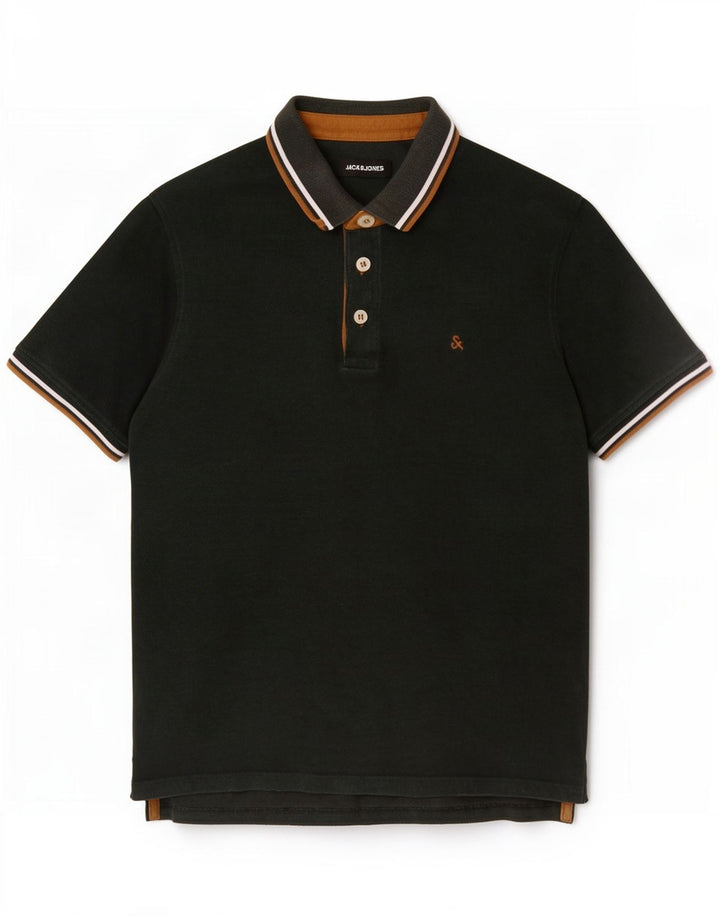 Tricou polo Jack & Jones pentru bărbați, bumbac verde mic