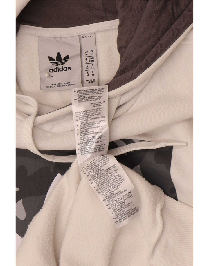 Pulover Adidas pentru bărbați Graphic Regular Fit, bumbac mediu alb