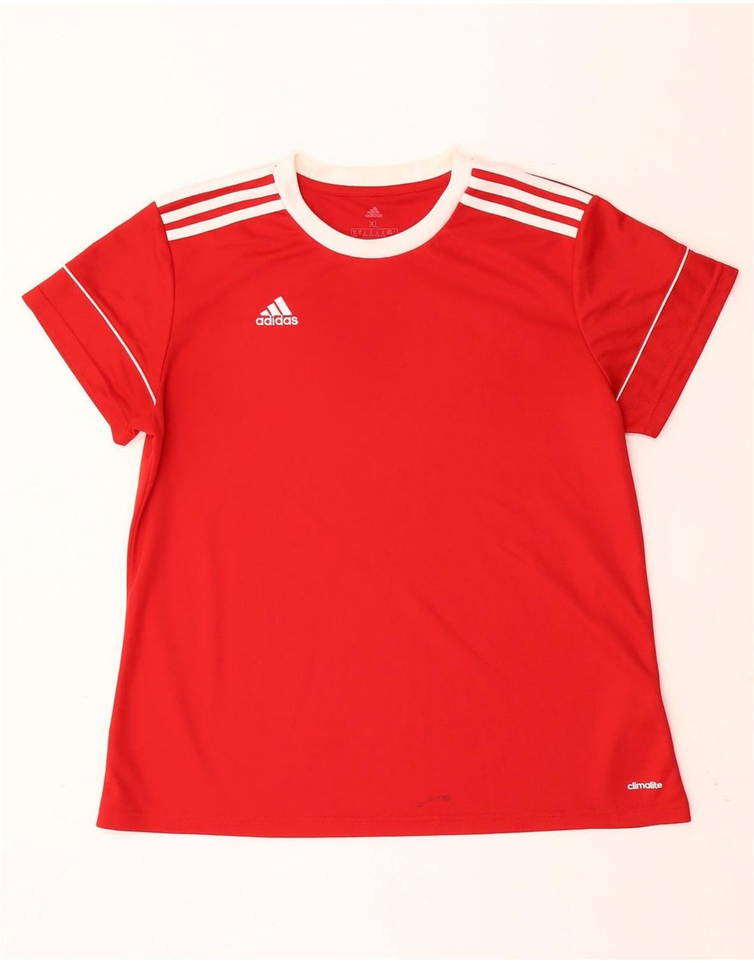 Tricou ADIDAS Climalite pentru femei, Marea Britanie 20/22 XL Poliester roșu