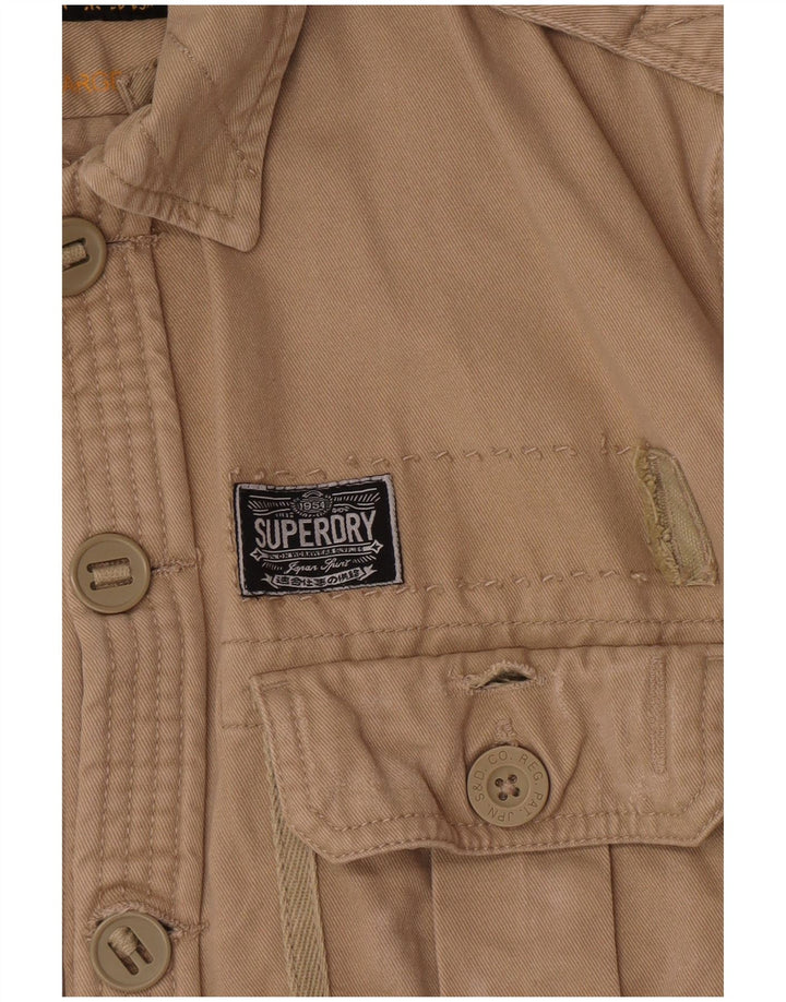 Cămașă militară pentru bărbați Superdry, mare, bej, bumbac