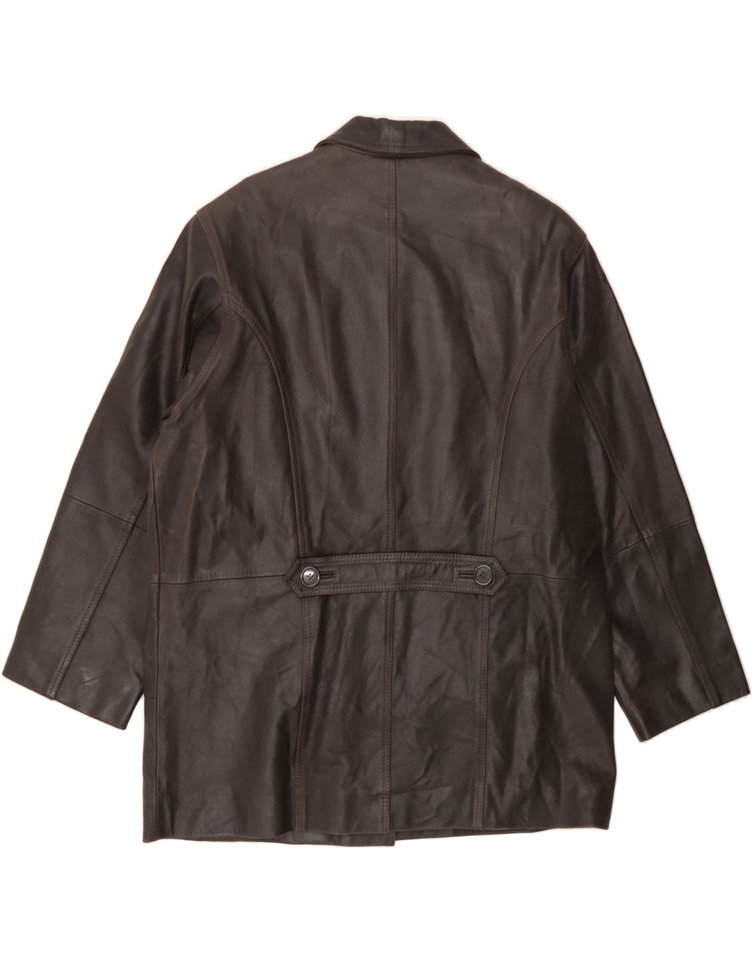 HELLINE Womens Leather Coat UK 18 XL Brown Leather Vintage HELLINE and Second-Hand HELLINE from Messina Hembry 