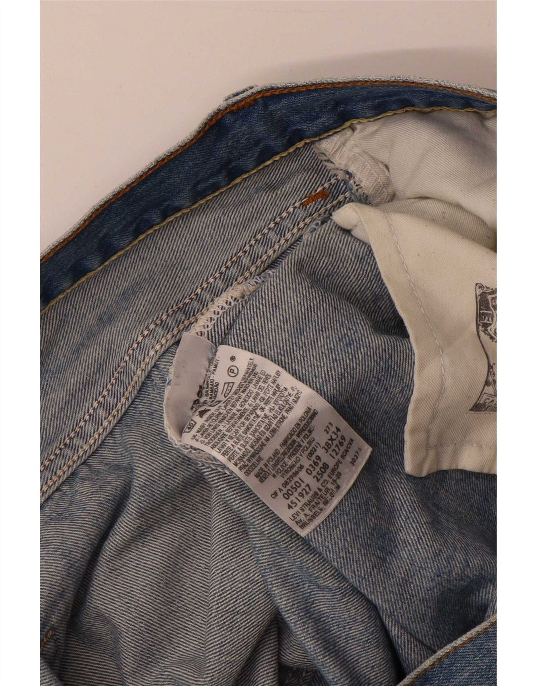 Blugi drepti pentru bărbați Levi's 501 W38 L28 Bumbac albastru
