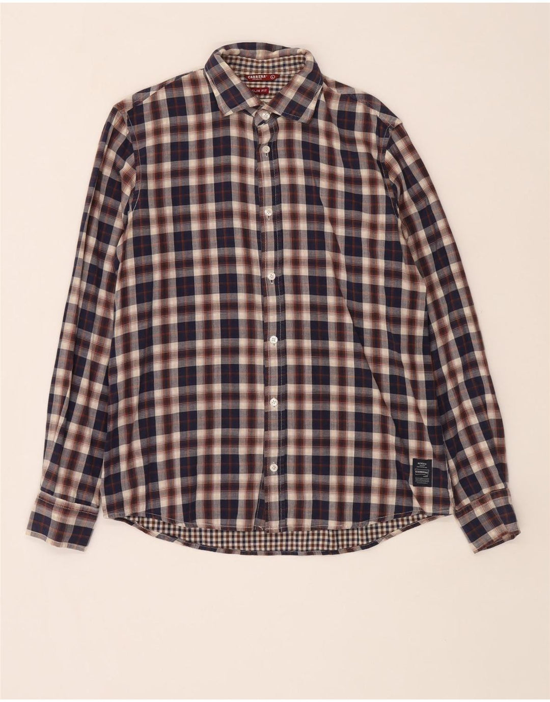 Cămașă Carrera pentru bărbați, slim fit, în carouri mari bleumarin