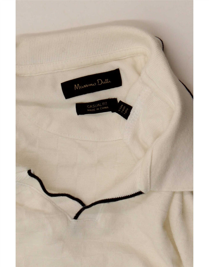Tricou polo Massimo Dutti pentru bărbați, mare, alb