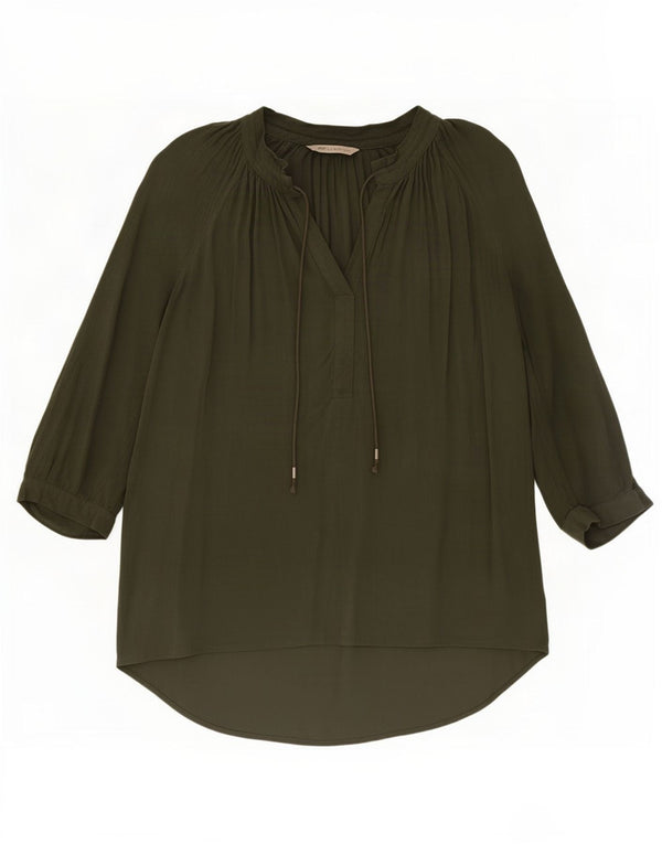 Top cu tunică cu mâneci 3/4 pentru femei Marks & Spencer UK 8 Small Green Viscose