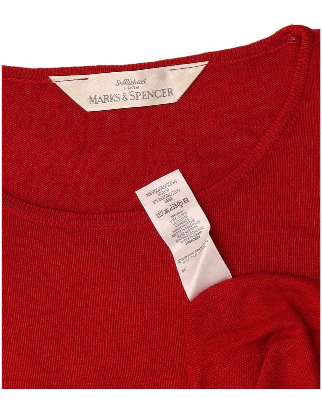 Tricou pentru femei Marks & Spencer Top UK 14 Large Red Viscose
