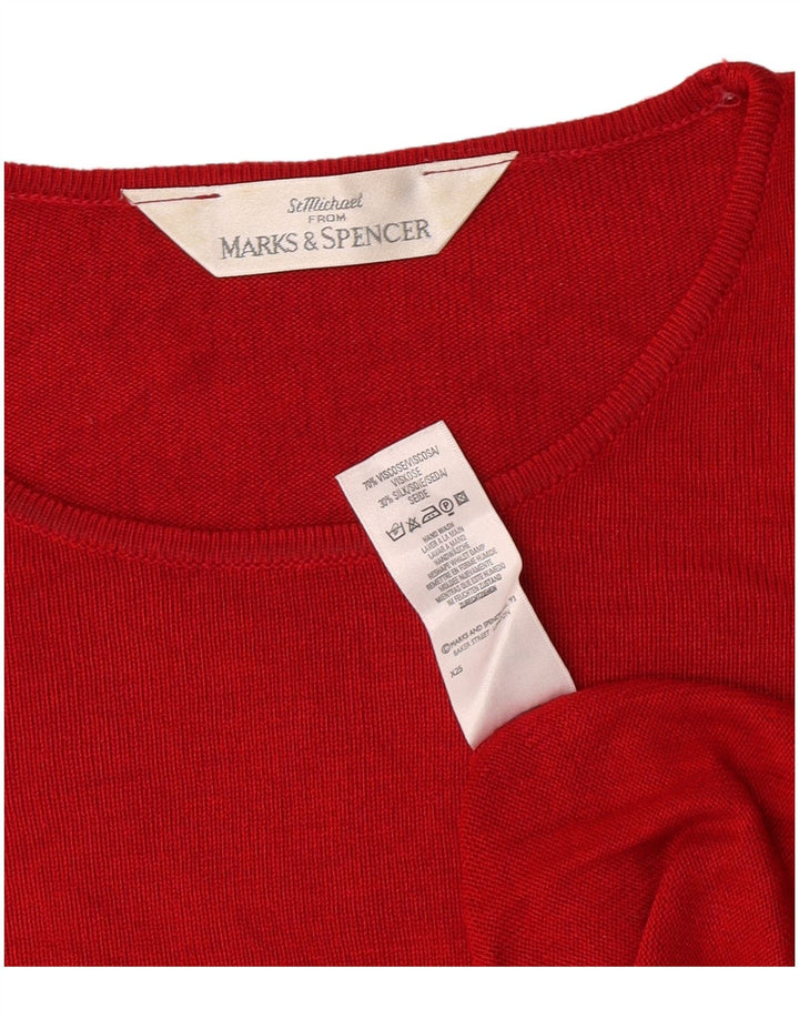 Tricou pentru femei Marks & Spencer Top UK 14 Large Red Viscose
