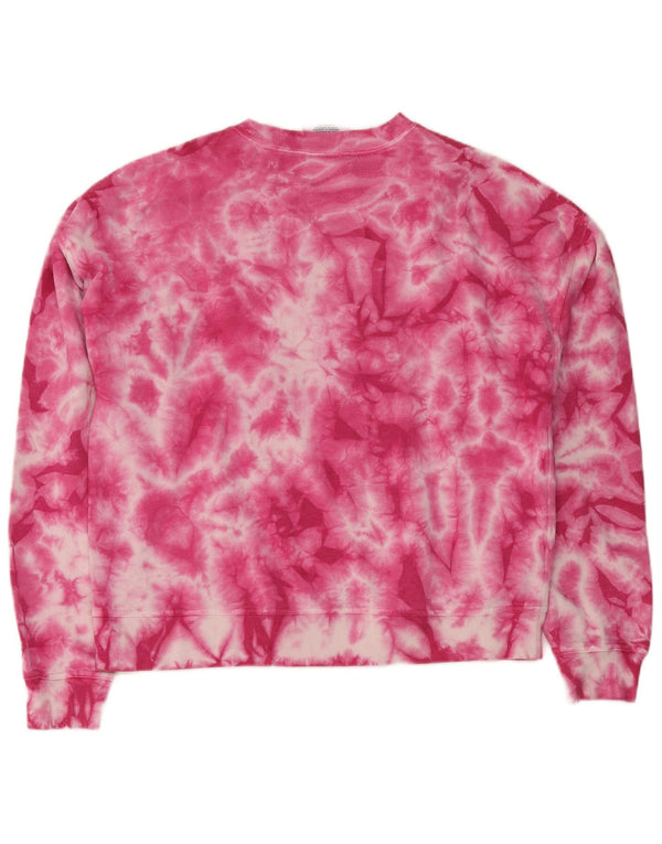 Pulover supradimensionat pentru femei Champion UK 14 Roz mediu Tie Dye
