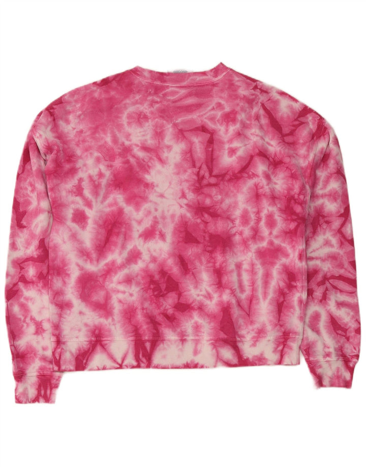 Pulover supradimensionat pentru femei Champion UK 14 Roz mediu Tie Dye