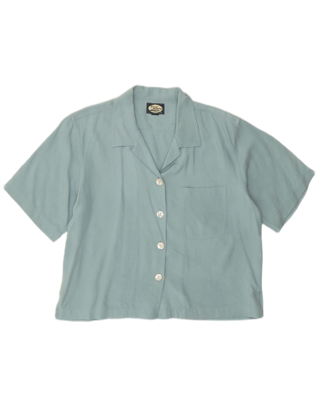 Cămașă cu mânecă scurtă Tommy Bahama pentru femei UK 12 Medium Turcoaz Herringbone