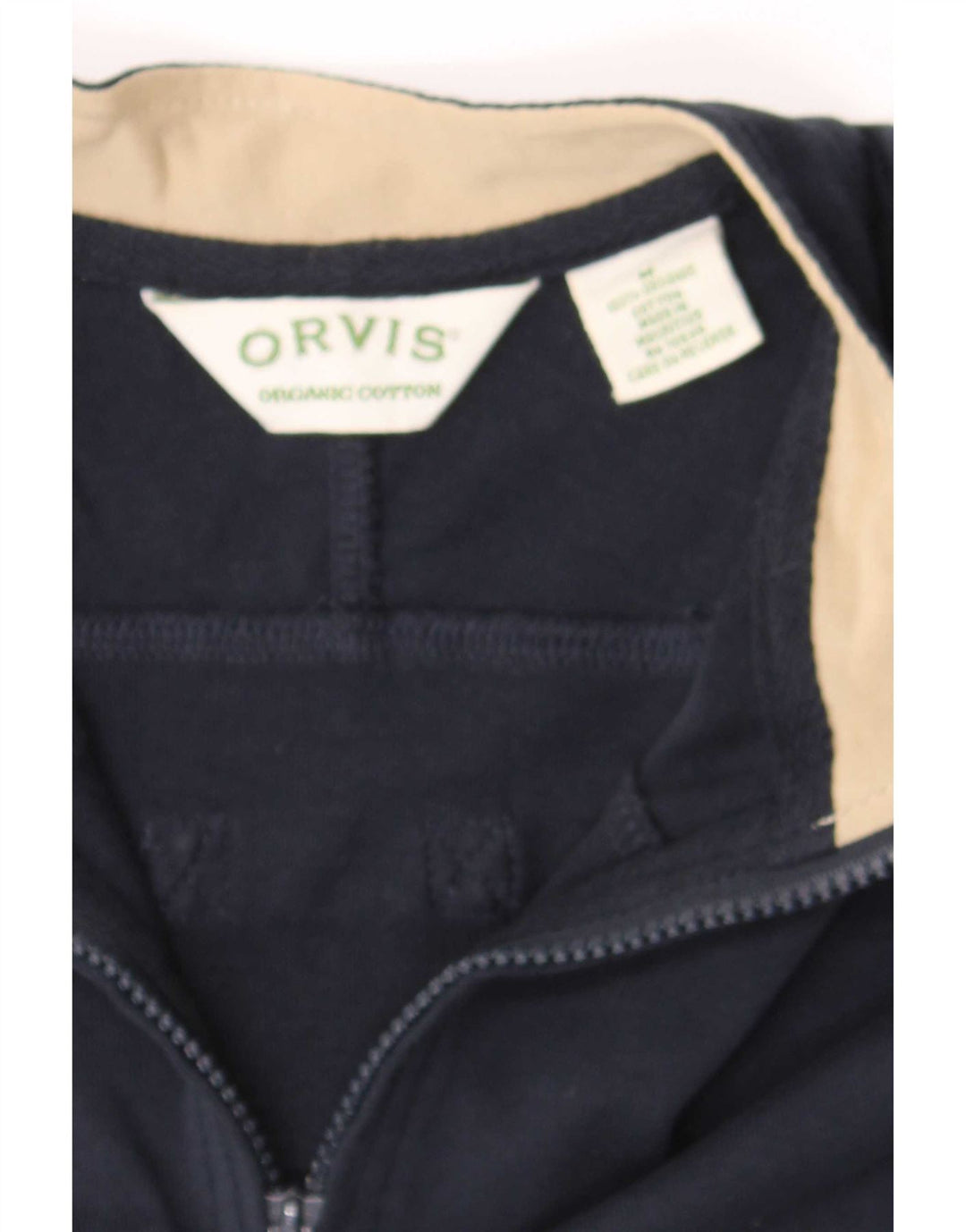 Tricou Orvis pentru bărbați, cu fermoar 1/4, top mediu din bumbac bleumarin