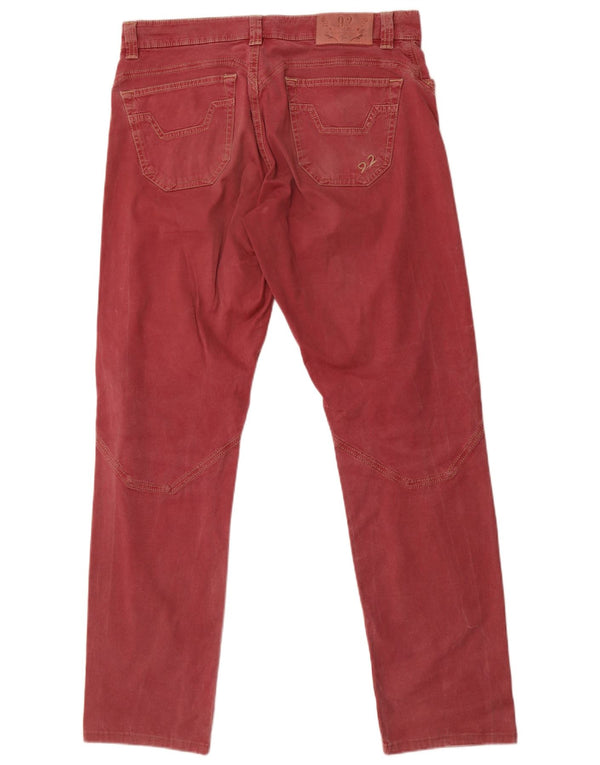 Pantaloni casual drepti pentru bărbați 9.2 by Carlo Chionna W36 L33 bumbac visiniu