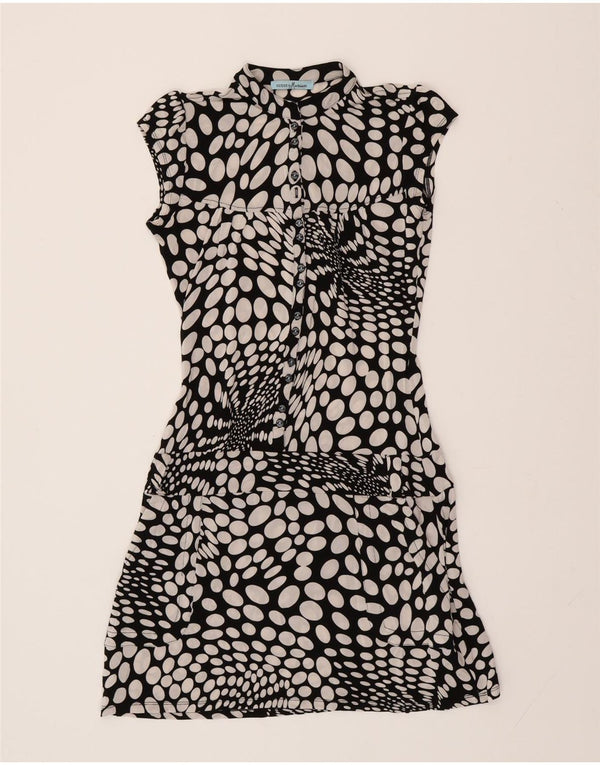 Rochie pentru femei GUESS BY MARCIANO cu talie scazuta UK 12 Medium Black Spotted