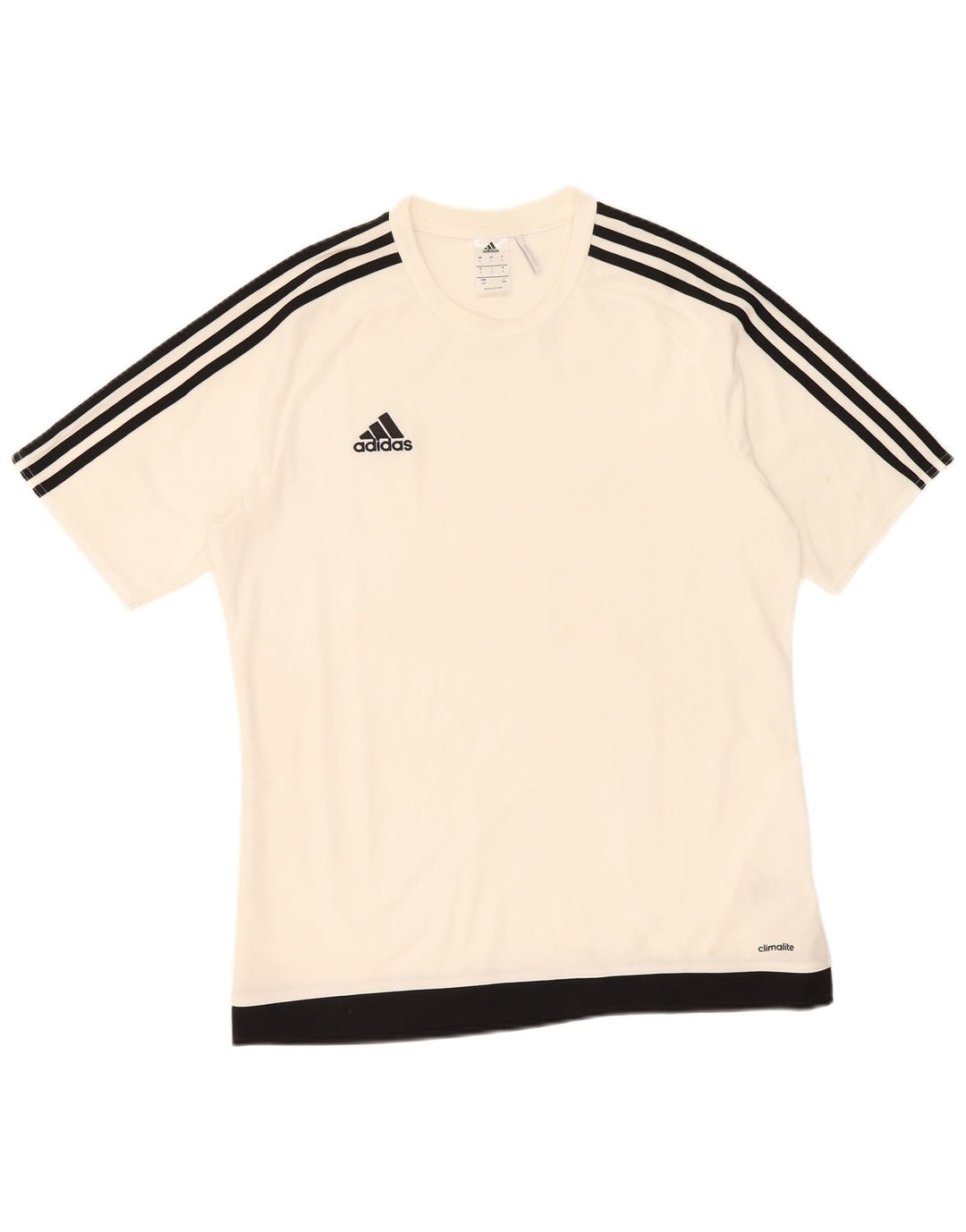 Tricou Adidas Climalite pentru bărbați Top mare din poliester alb