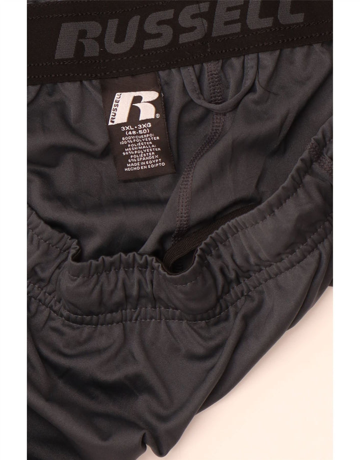 Pantaloni scurți sport Dri-Power pentru bărbați RUSSELL ATHLETIC 3XL, gri, bloc de culoare
