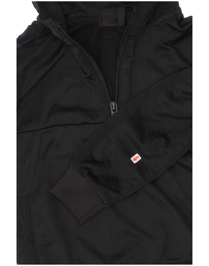 Jumper Jordan pentru băieți, cu fermoar și gât, 2-3 ani, poliester negru