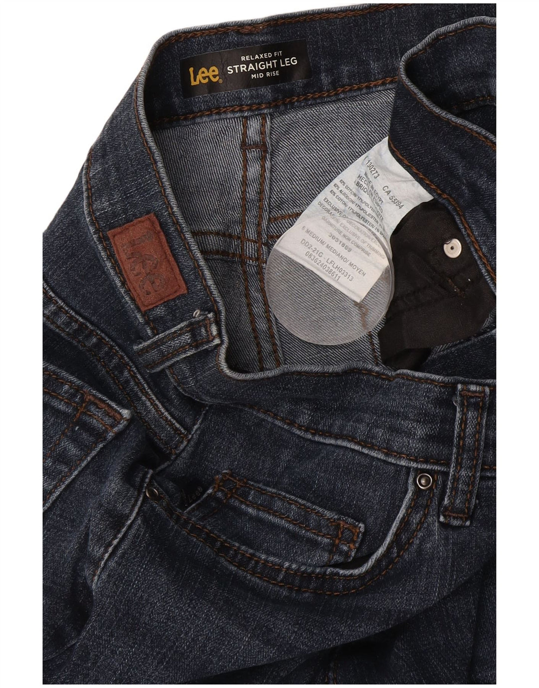 Blugi drepti LEE pentru femei cu talie medie US 6 Medium W30 L30 bleumarin