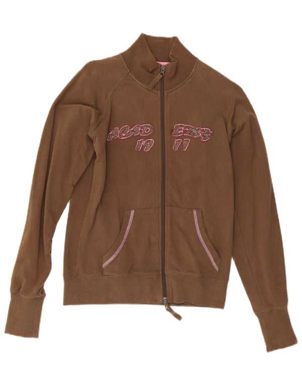 Jachetă de top pentru trening cu grafic pentru femei Fila UK 10 Small Khaki Bumbac