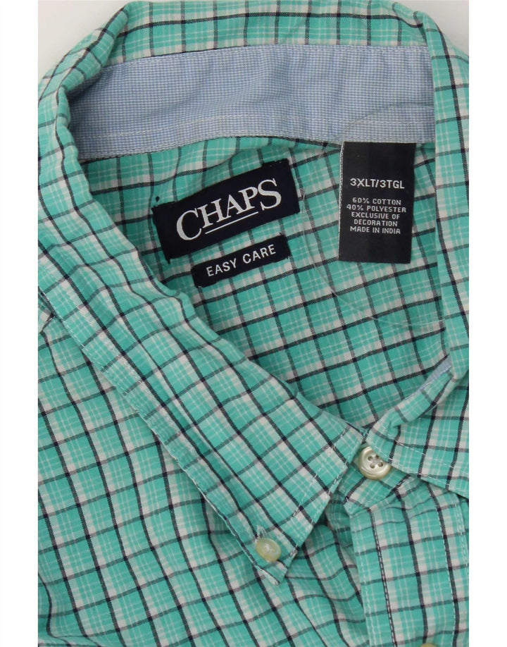 Cămașă înaltă pentru bărbați Chaps 3XL, bumbac verde check