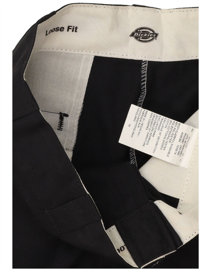 Pantaloni scurți cargo largi pentru bărbați Dickies W34 Poliester negru mare