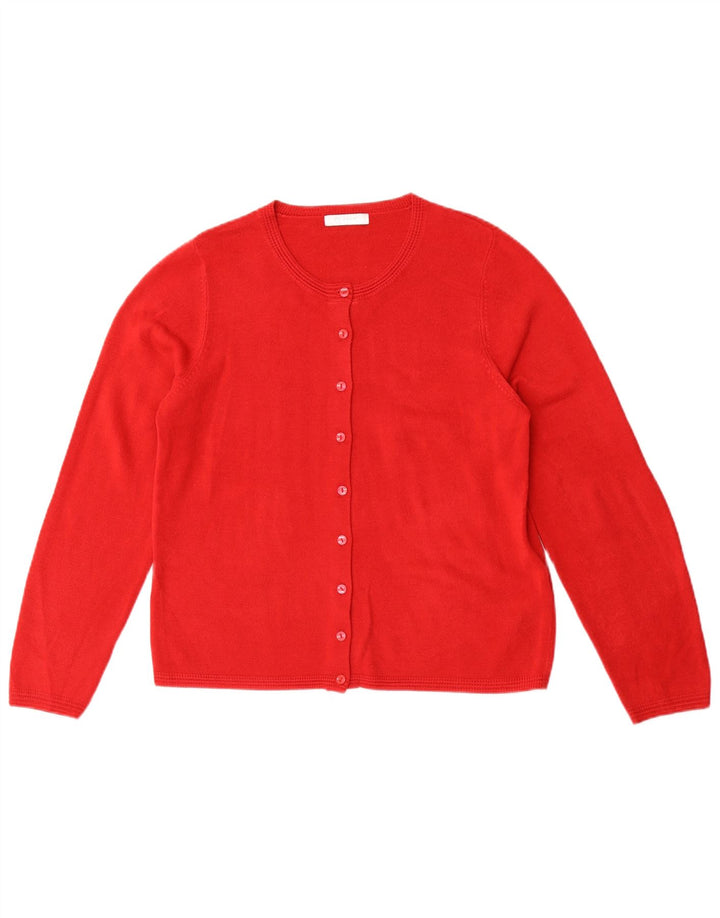 Pulover cardigan pentru femei Marks & Spencer, cu ajustare clasică, UK 12, roșu mediu