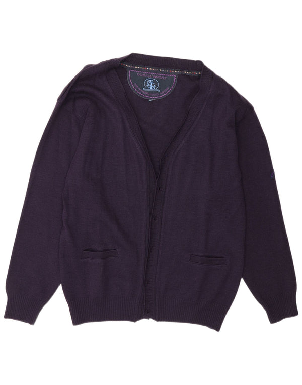 Pulover cardigan deschis pentru bărbați vintage 3XL violet acrilic