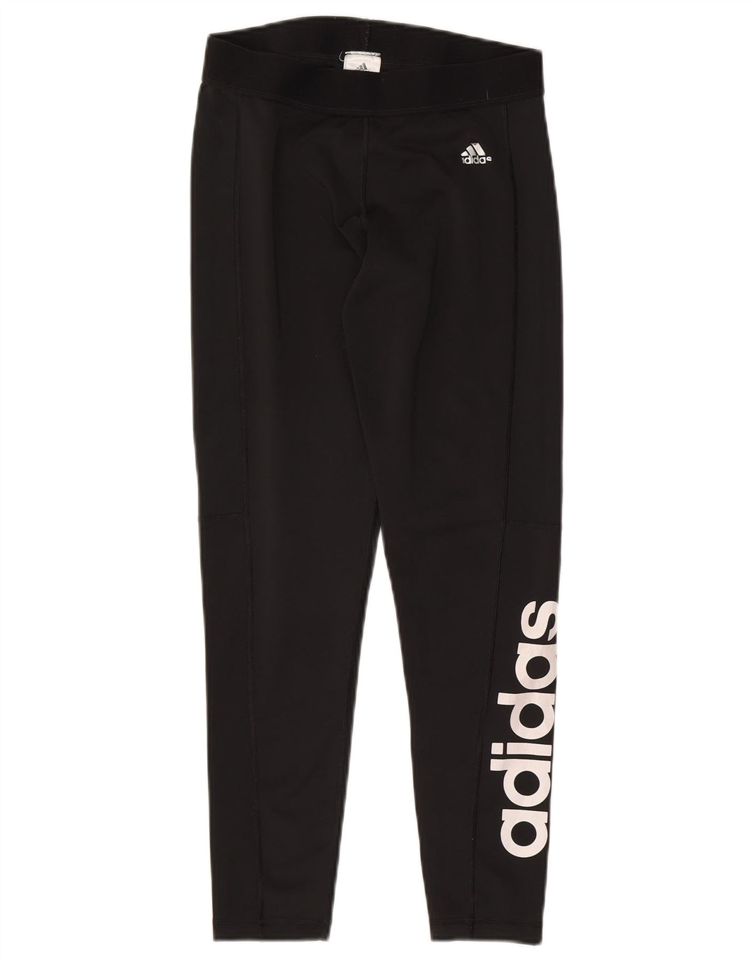 Leggings grafic Adidas pentru femei UK 12/14 Poliester mediu negru