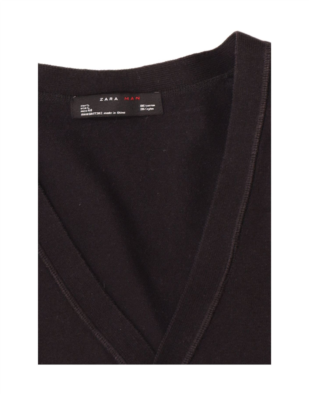 Pulover cardigan pentru bărbați Zara, mare, negru, bumbac