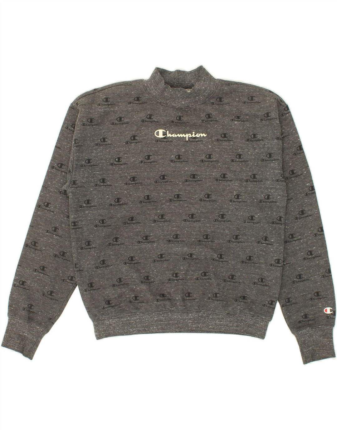 CHAMPION Womens Graphic Sweatshirt Jumper UK 10 Small Grey Cotton Vintage Champion and Second-Hand Champion from Messina Hembry 