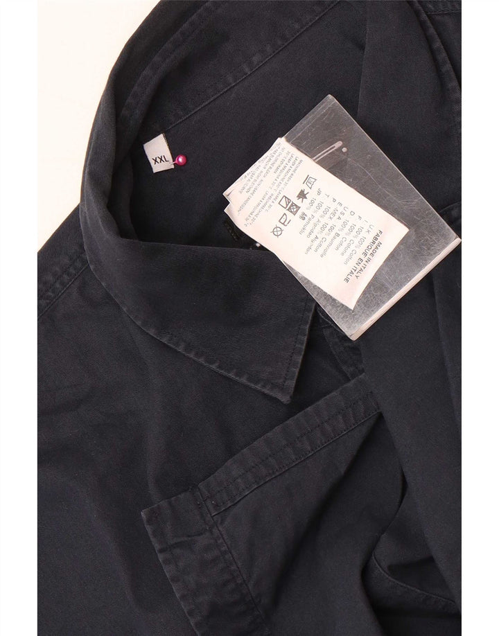 Cămașă Western pentru bărbați, 2XL, bumbac bleumarin