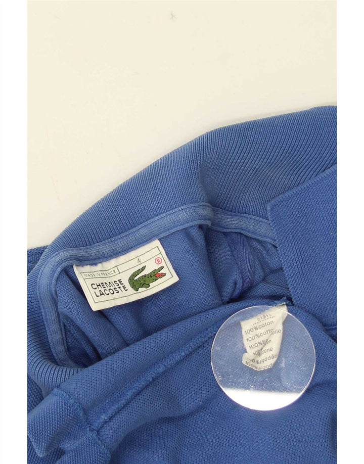 Tricou polo Lacoste pentru bărbați, mărimea 4, bumbac albastru mediu