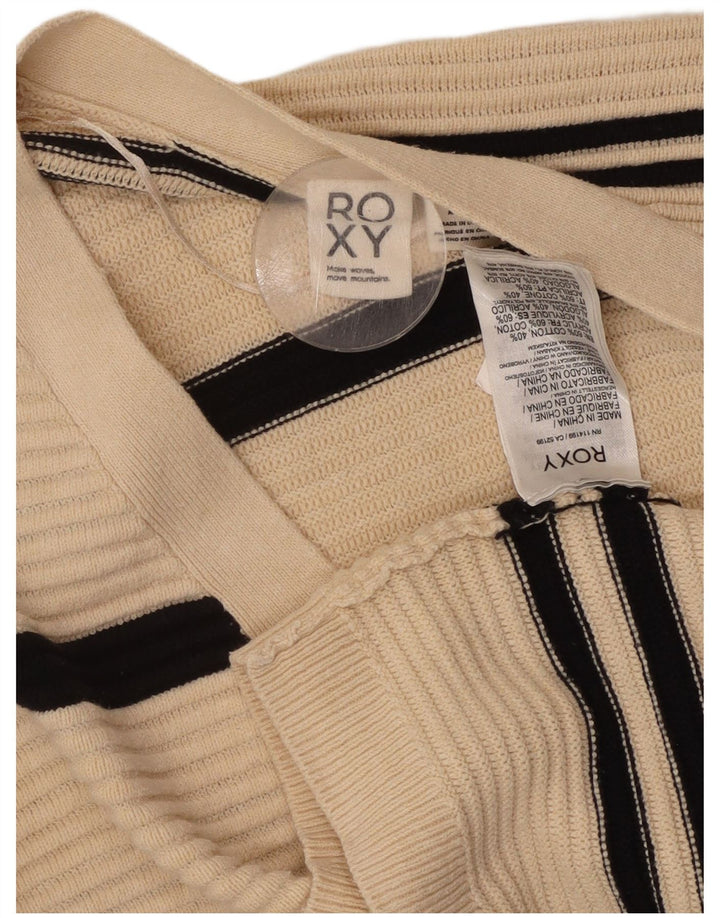 Pulover cardigan cu paragate supradimensionat pentru femei ROXY UK 10 Small Off White