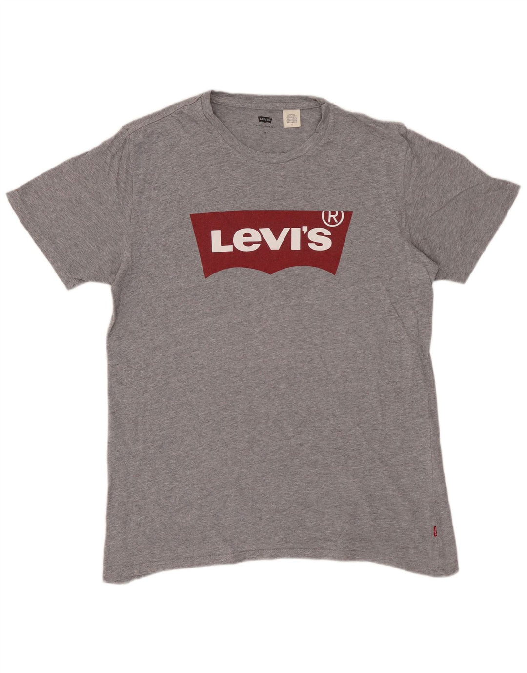 Tricou cu grafică pentru bărbați LEVI'S Top din bumbac cu pete gri mediu