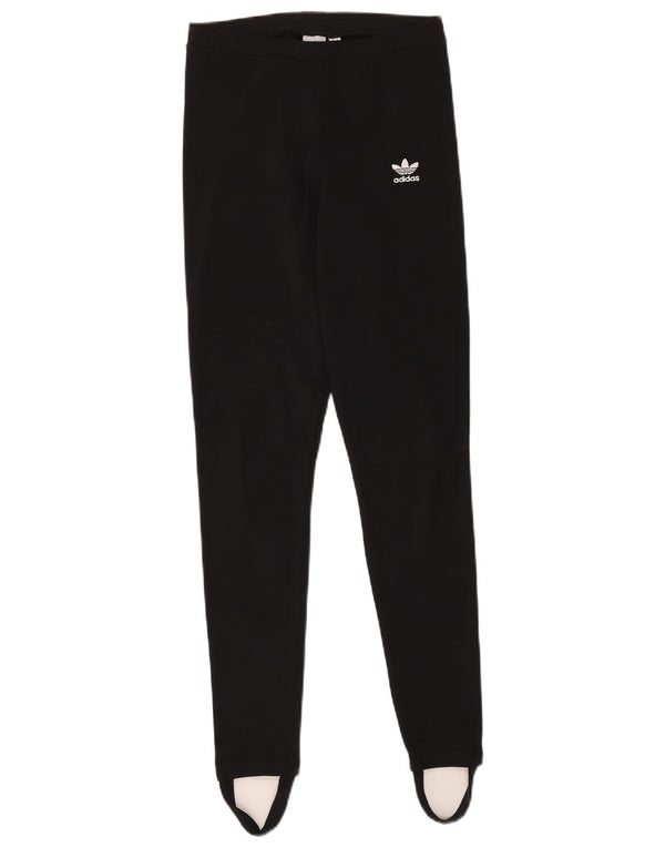 Leggings cu etrier pentru femei ADIDAS UK 10 Poliester negru mic