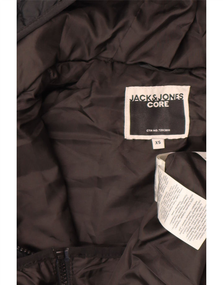Jack & Jones Jachetă căptușită cu glugă pentru bărbați UK 34 XS Poliester negru