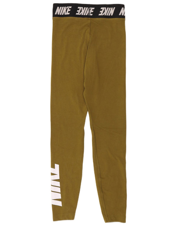 Leggings grafic Nike pentru femei UK 4 XS Sport din bumbac verde